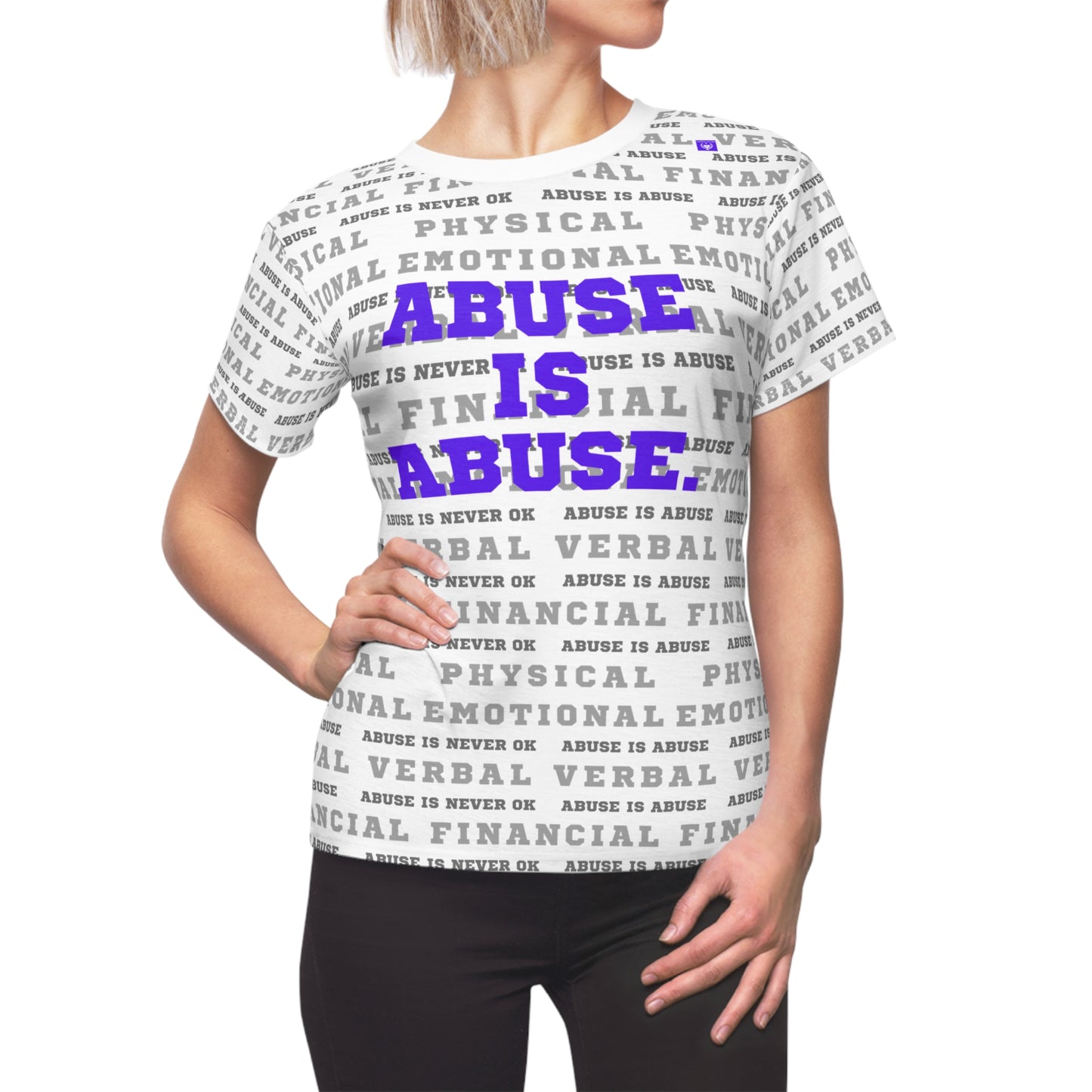 Domestic Violence Awareness Tee, Women's Cut & Sew Shirt, Statement Top, Gift for Activists, Support Awareness, Casual Wear