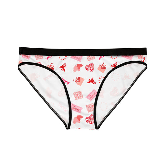 Valentine Hearts Bikini Briefs — Cute Red Love Pattern Women's Underwear