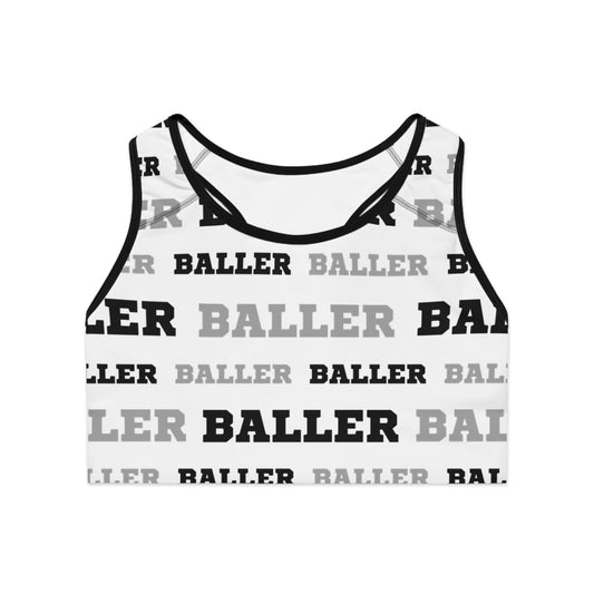 Baller Sports Bra - White