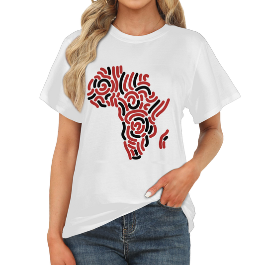 Red and Black Africa Cotton Tee