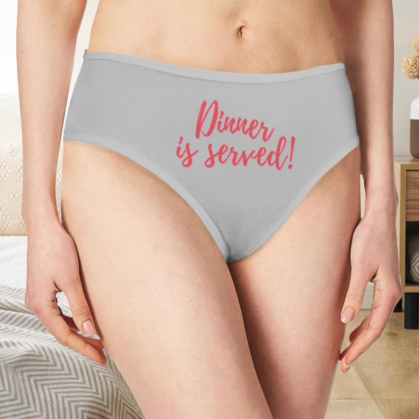 Dinner is Served Panties - Gray