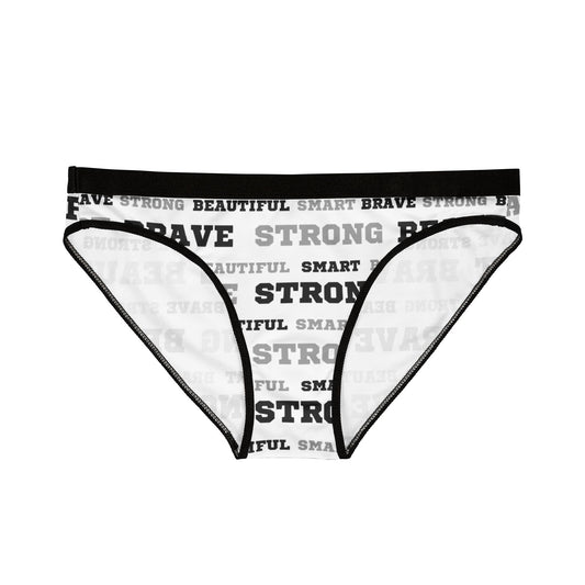Beautiful Smart Brave Strong Panties - White