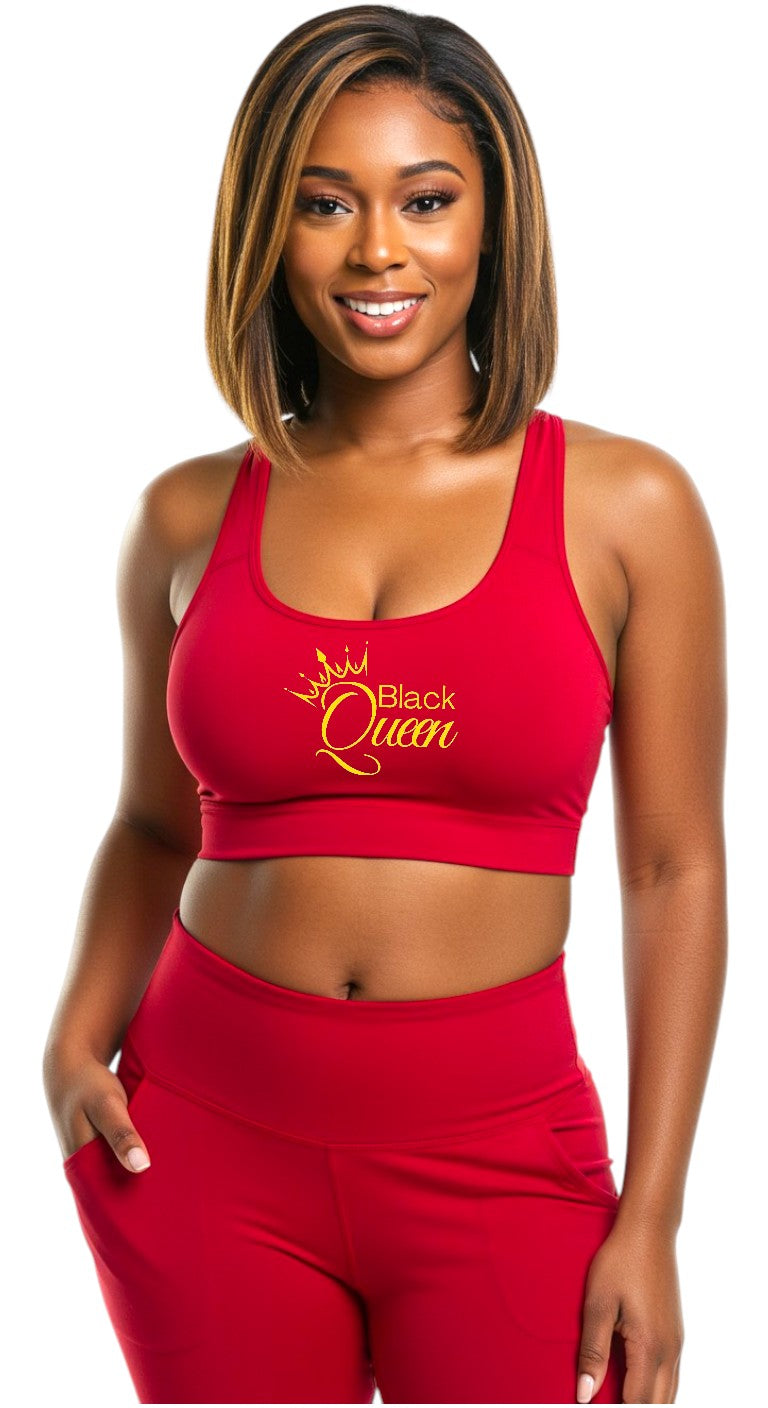 Black Queen Sports Bra