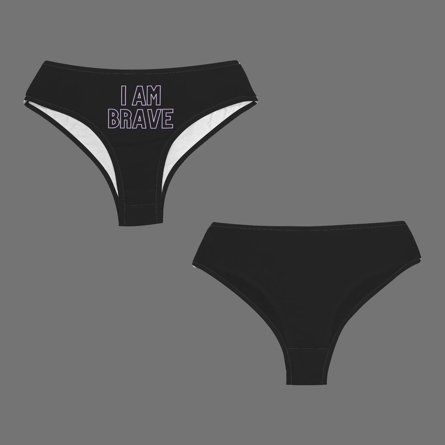 I Am Brave Mid-Rise Panties - Black