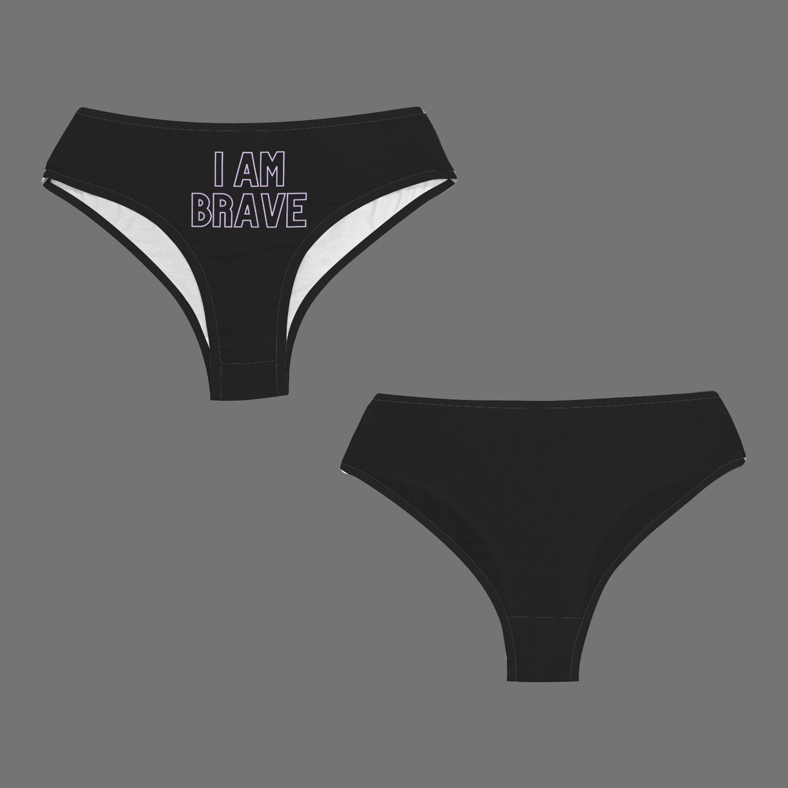 I Am Brave Mid-Rise Panties - Black