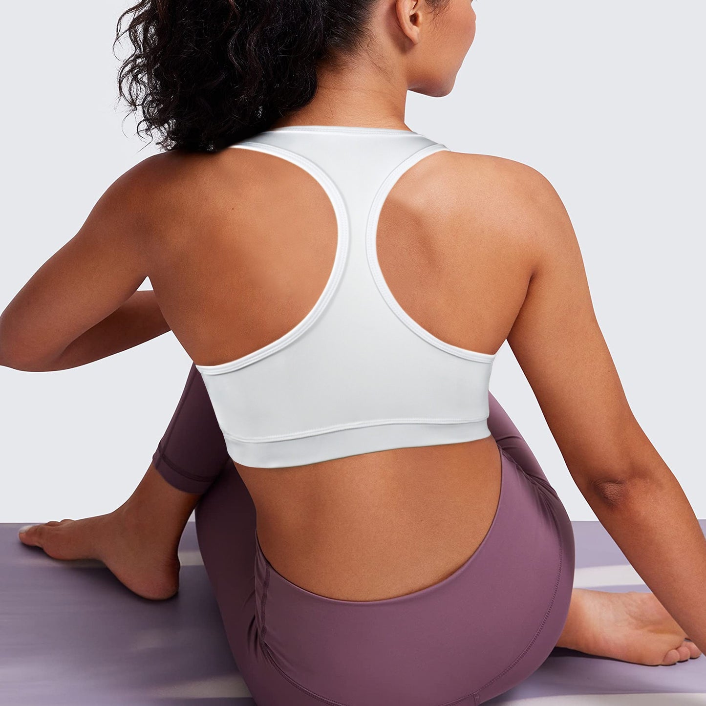 I Am Brave Racerback Sports Bra - White