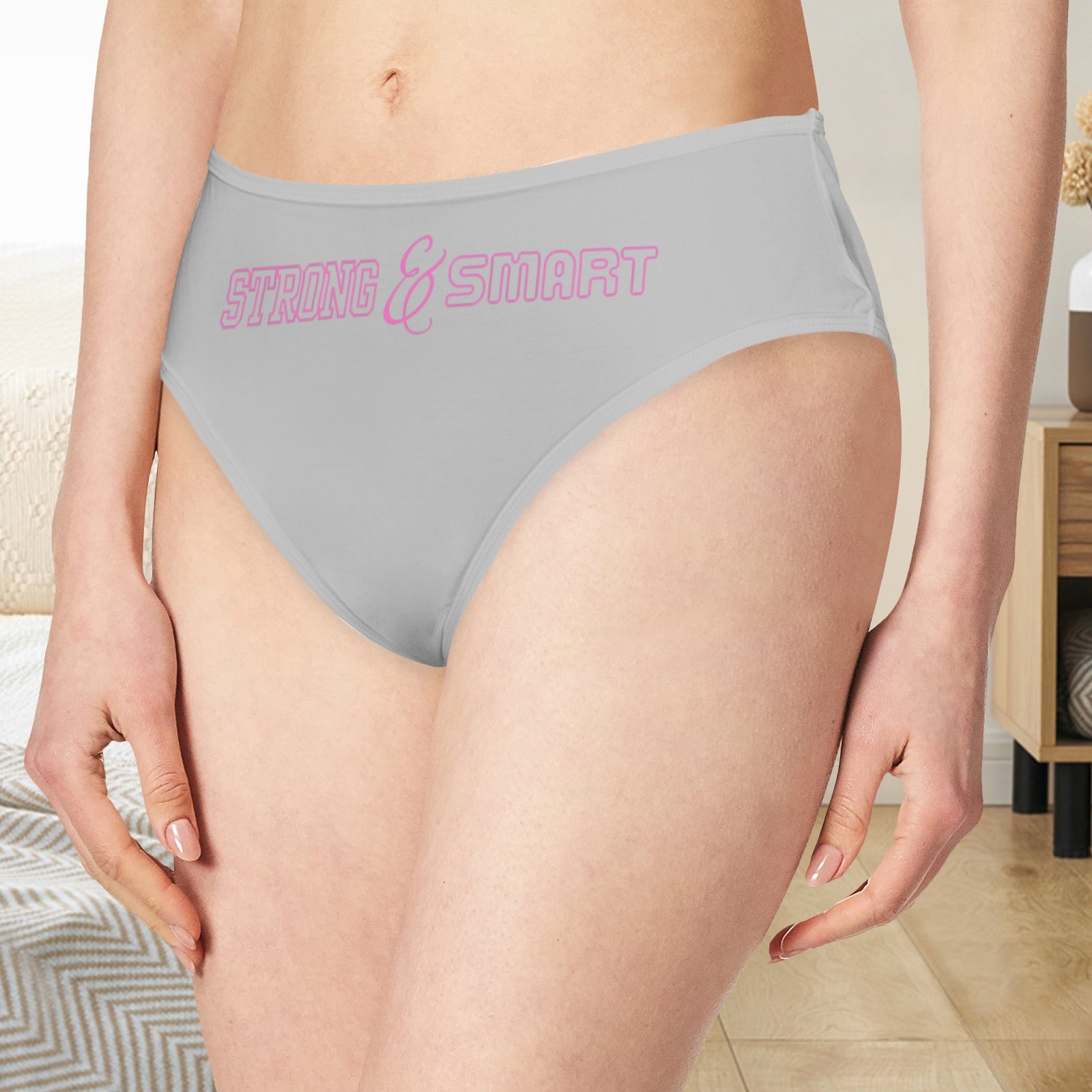Strong and Smart Mid-Rise Panties - Gray