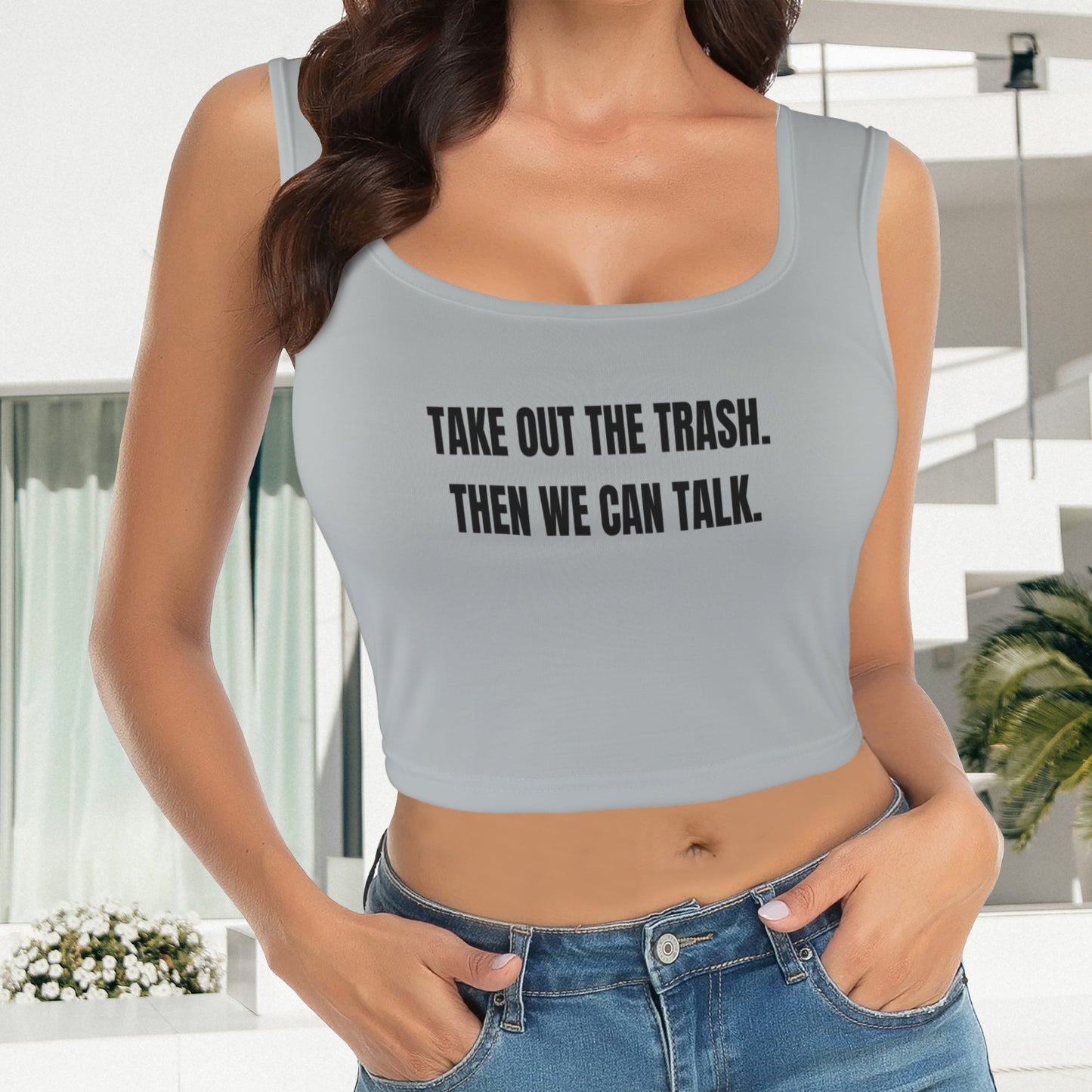 Take Out the Trash Tank Top - Gray