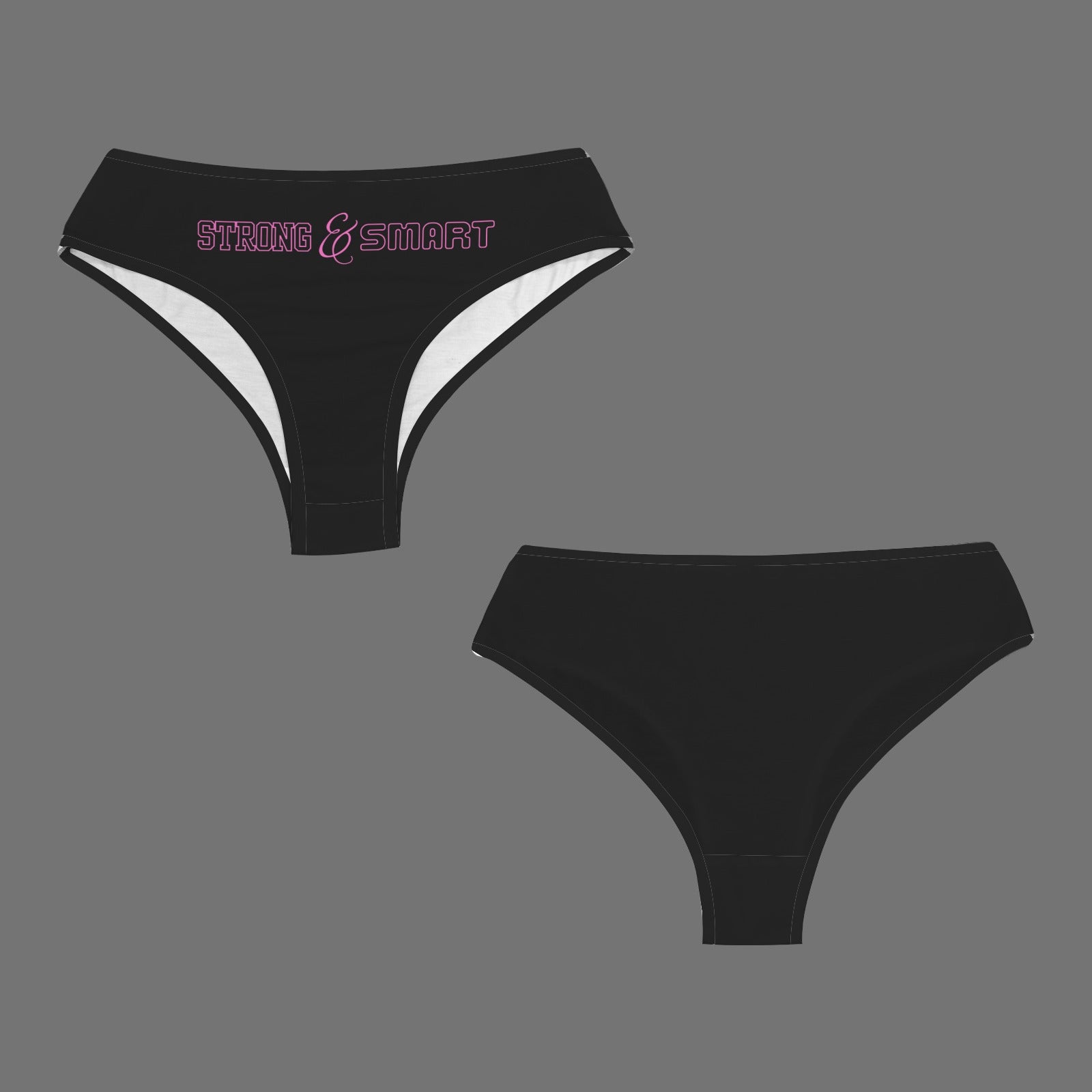Strong and Smart Mid-Rise Panties - Black