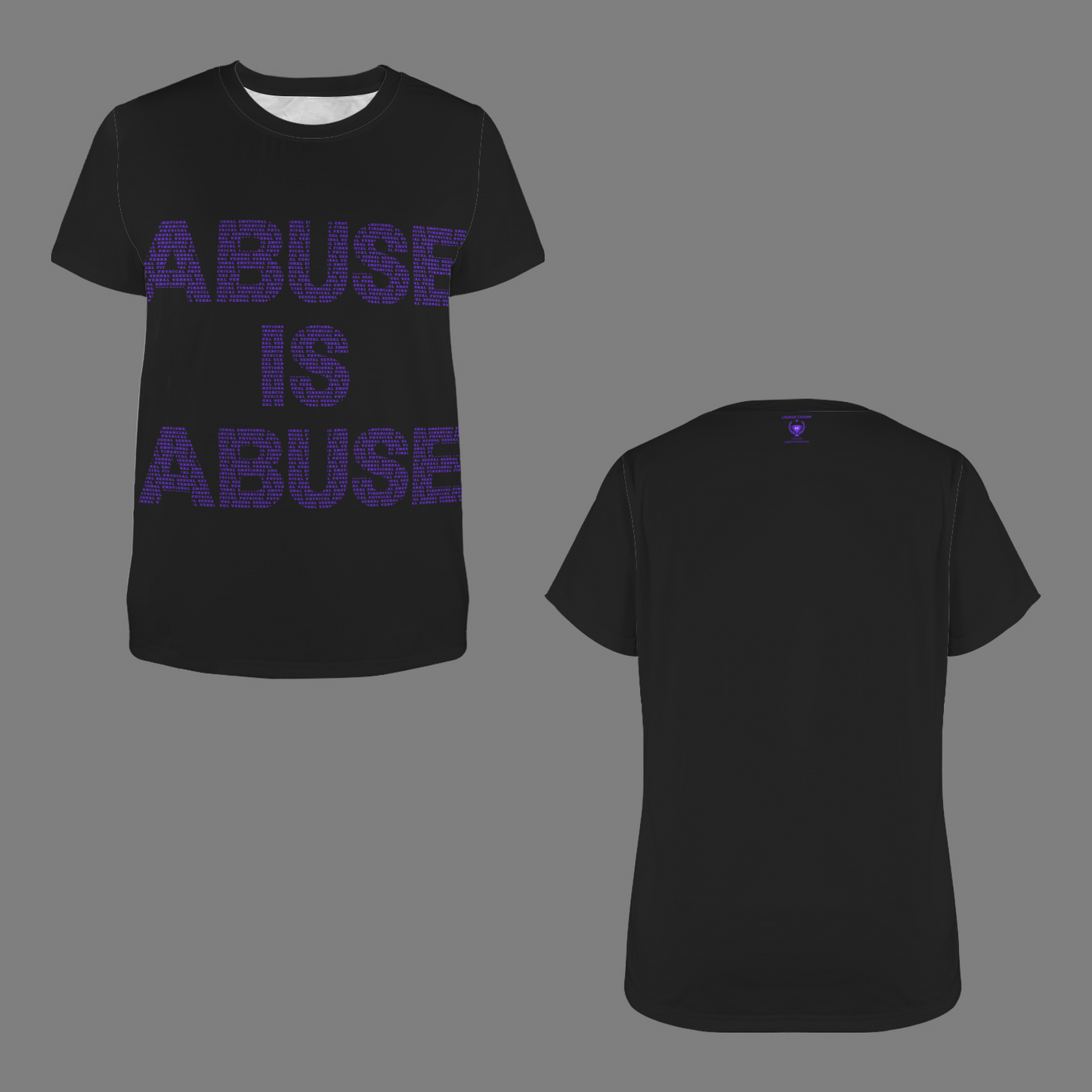 Abuse is Abuse Poly Tee (Black)