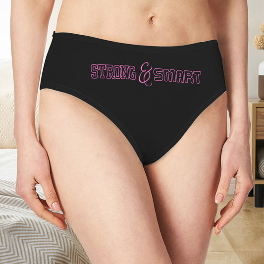 Strong and Smart Mid-Rise Panties - Black