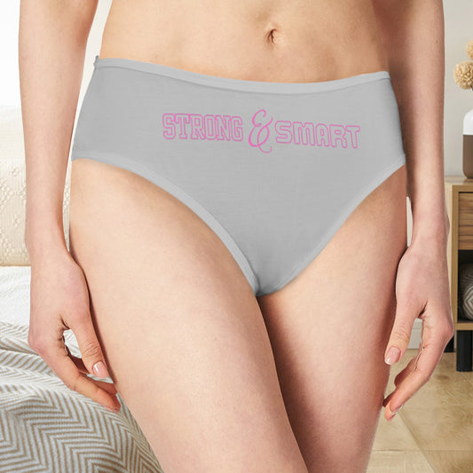Strong and Smart Mid-Rise Panties - Gray