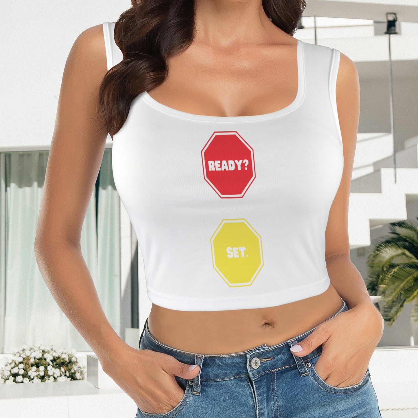 Ready Set Tank Top - White