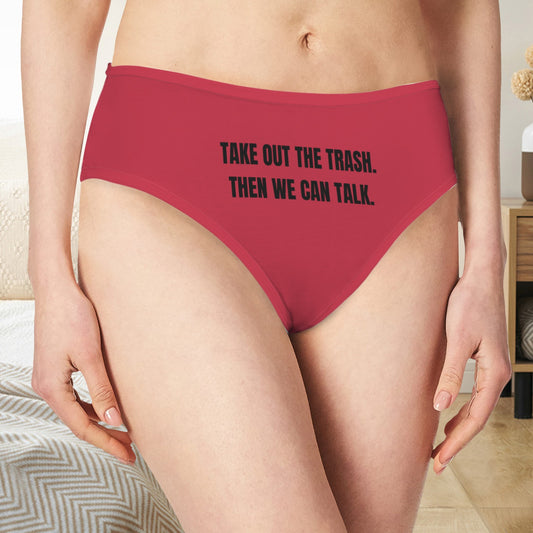 Take Out the Trash Panties - Red